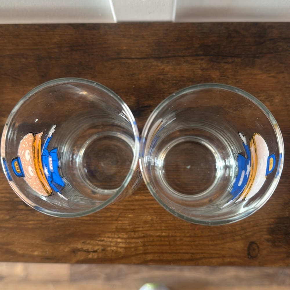 Vintage 1977 Big Mac McDonalds McDonaldland Action Series 16 oz set of 2 - Picture 5 of 8